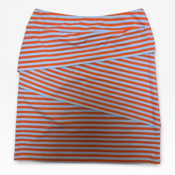 J. McLaughlin Catalina Pull On Nicola Tiered Skirt in Nautical Stripe Size M - Picture 3 of 6